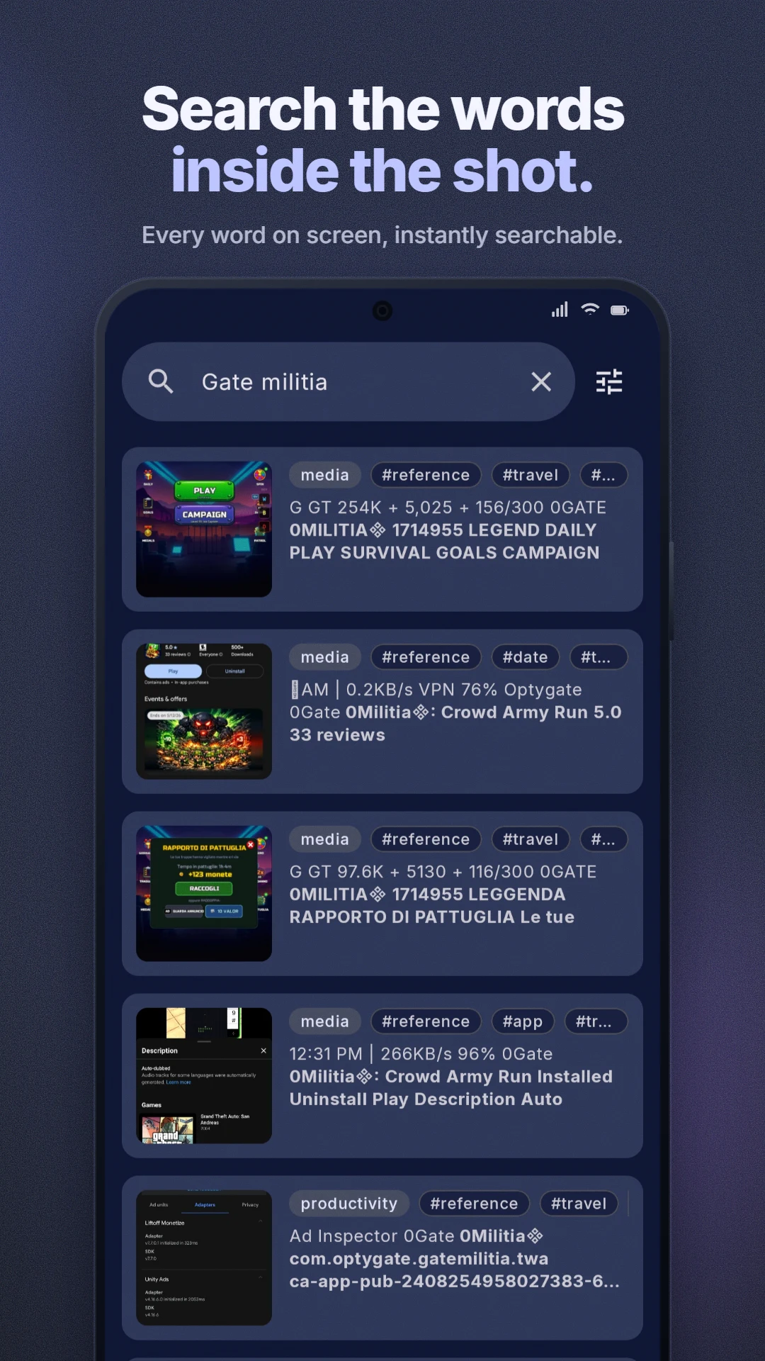 ShotFinder: Screenshot Search screenshot