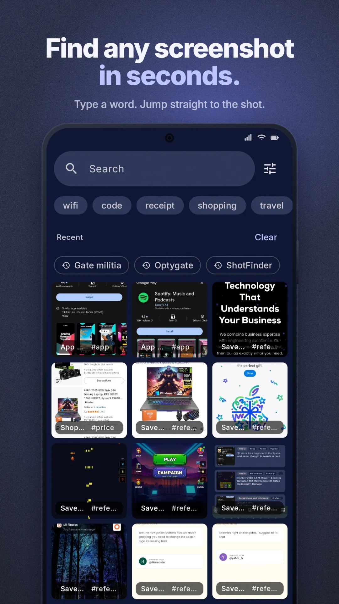 ShotFinder: Screenshot Search screenshot